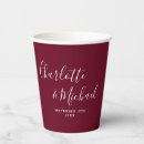 Search for wedding paper cups Burgundy