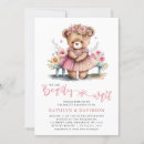 Search for we can bearly wait baby shower invitations Pink