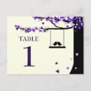 Search for tree table number postcards Love birds