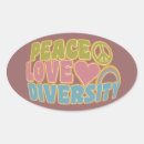 Search for peace oval stickers Heart