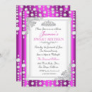 Search for pink purple silver birthday invitations Sweet sixteen birthday party