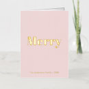 Search for blush pink christmas cards Merry