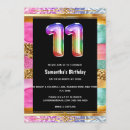 Search for 11th birthday invitations Rainbow