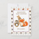 Search for woodland animals invitations Shower