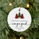 Search for our first engaged christmas tree decorations Calligraphy