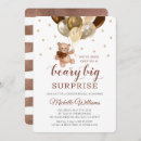 Search for brown gender reveal invitations Watercolor