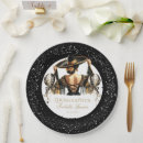 Search for black and gold paper plates Luxury