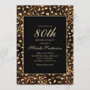 Search for black and gold 80th birthday invitations Chic