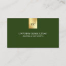 Search for dark green and gold business cards Elegant