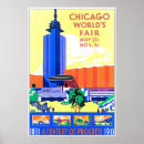 Search for chicago worlds fair posters Vintage travel