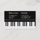 Search for piano player business cards Black