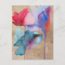 Search for modern floral design postcards Watercolor