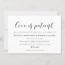Search for love is patient wedding invitations Change of plans