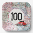 Search for red truck paper plates Vintage