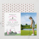 Search for hole in one invitations Pink