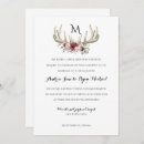 Search for deer antler wedding invitations Antlers