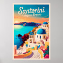 Search for santorini travel posters Aegean sea