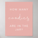 Search for candy guessing game sign posters Girl baby shower