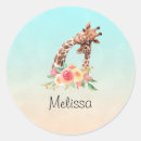 Search for cute giraffe stickers Watercolor