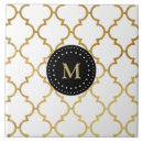 Search for moroccan black and white coasters Quatrefoil