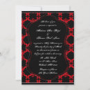 Search for black white red wedding invitations Damask