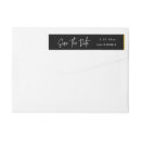 Search for gold save the date return address labels Black