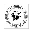 Search for return address christmas rubber stamps Santa
