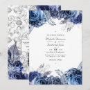 Search for faux wedding invitations Blue