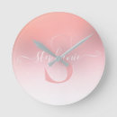 Search for pink glitter clocks Pastel