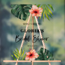 Search for tropical bridal shower welcome signs Monstera