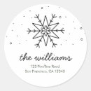 Search for snowflake return address stickers Elegant