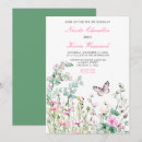 Search for green butterflies wedding invitations Wildflowers