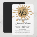 Search for gold glitter sweet 16 invitations Glamourous