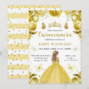 Search for yellow quinceanera invitations Gold