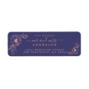 Search for navy blue and gold return address labels Chic