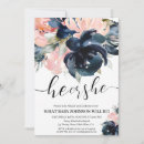 Search for navy and blush gender reveal invitations He or she