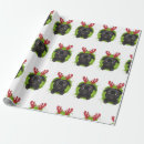 Search for black pug wrapping paper Cute