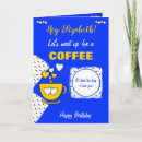 Search for coffee lovers birthday cards Blue