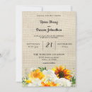 Search for burlap and sunflower wedding invitations Yellow