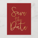 Search for red gold save the dates Contemporary