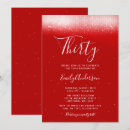 Search for red 30th birthday invitations Glam