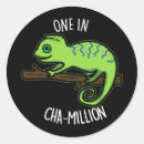 Search for funny chameleon stickers One in a million