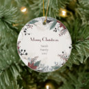 Search for watercolour christmas tree decorations Red