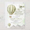 Search for green hot air balloon invitations Gender neutral