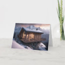 Search for mountain cabin christmas cards Winter
