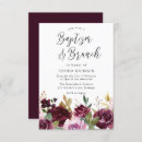 Search for watercolor burgundy floral invitations Maroon