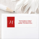 Search for art design return address labels Red