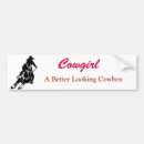 Search for cowgirl bumper stickers Rodeo