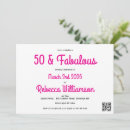 Search for pink and black 50th birthday invitations Elegant birthday party
