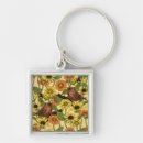 Search for yellow flowers key rings Zinnia